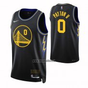 Maillot Golden State Warriors Gary Payton Ii no 0 Ville 2021-22 Noir